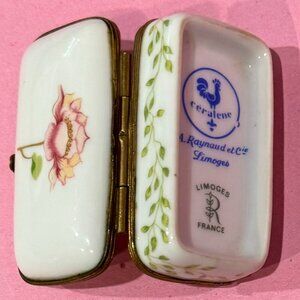 Céralene A. Raynaud Limoges France Porcelain Box Floral
